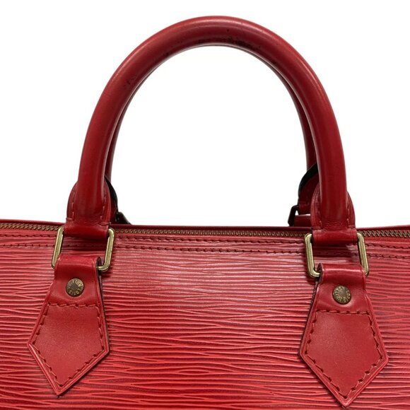 Brown-Bugundy Louis Vuitton Epi Speedy Boston Bag - Picture 12 of 16